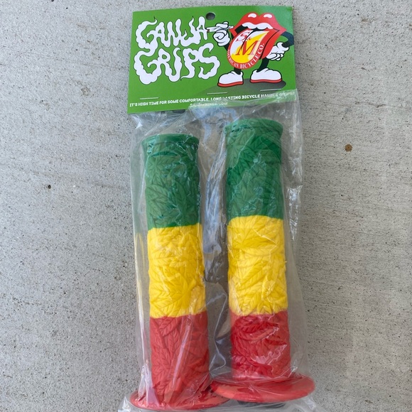S&M Other - COPY - S&M GANJA RASTA GRIPS GREEN BMX BIKE GRIP REVENGE ODYSSEY CULT PRIMO GT …